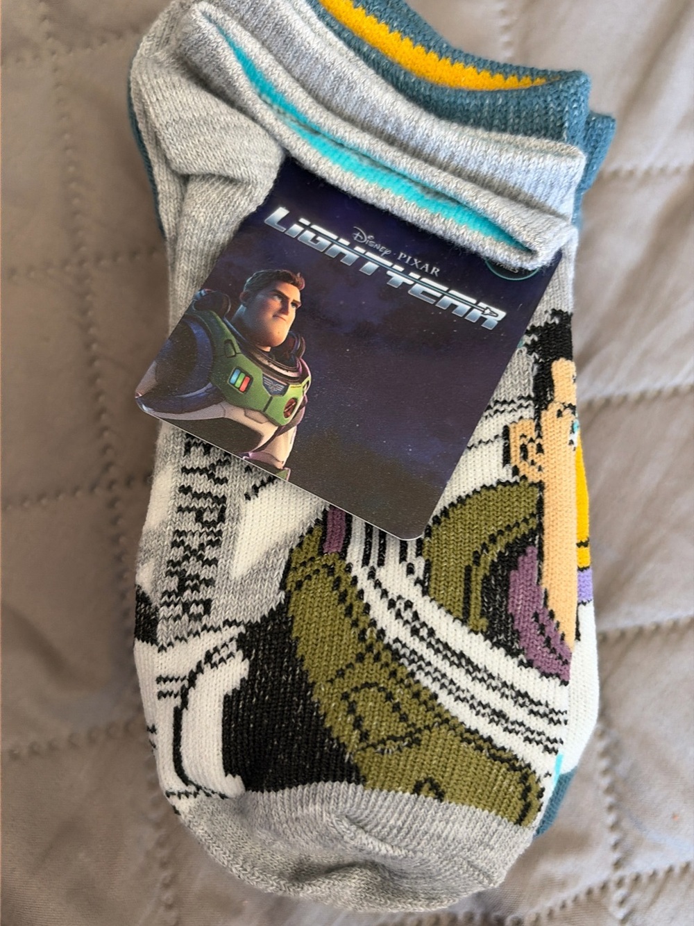 NWT Disney Lightyear Kids No-Show Socks - 6 Pack Medium